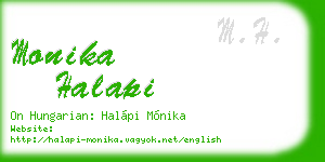 monika halapi business card