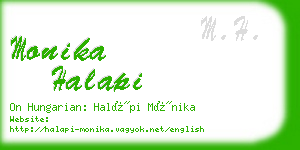 monika halapi business card